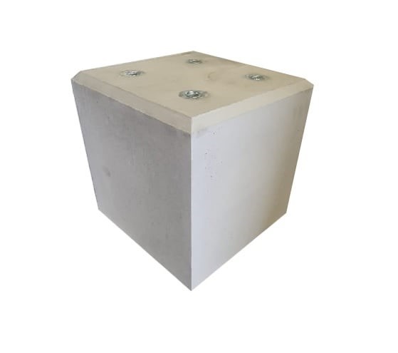 Afbeelding voor de optie Betonpoeren, 3 stuks, à 60kg/stuk, 30x30x30cm