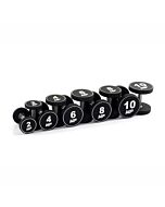 Urethaan dumbbell set 2 - 10 kg