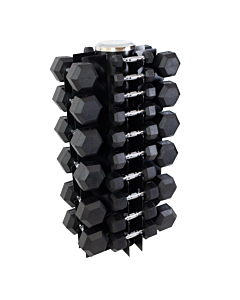 Combi Aanbieding Hexa dumbbellset 1-25 kg inclusief opberg toren.