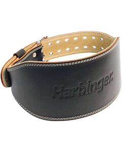 Harbinger 6 inch Padded Leather Belt Zwart