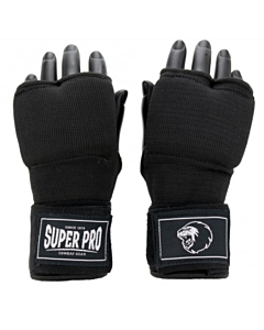 Super Pro Combat Gear Binnenhandschoenen Met Bandage Zwart/Wit