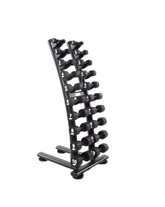 Dumbbellset micro 1-10 kg incl upright studio dumbbell rek