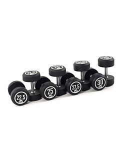 Ronde Rubber dumbbellset: 22.5 - 30 kg