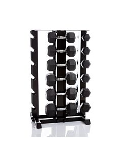 Verticaal Dumbbellrek Heavy Zwart voor 24 dumbbells MP939