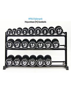 Dumbbellrek Zwart 3-laags MP942