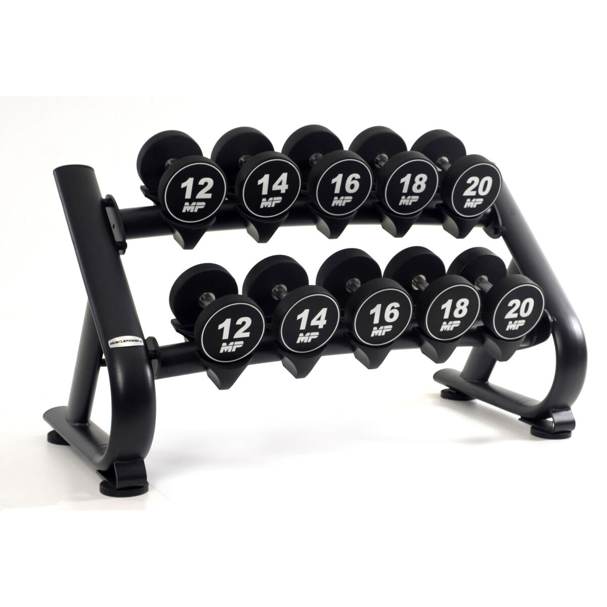 Urethaan dumbbell set 12 - 20 - Muscle Power