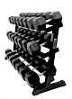 Dumbbellrek Zwart 3-laags MP942