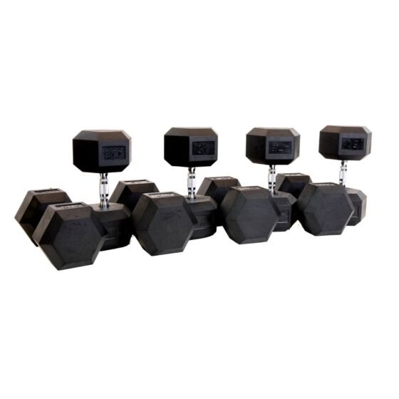 MPHEX300 Hexa Dumbbellserie: 42.5 - 50 kg voordeelset