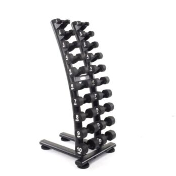 Dumbbellset micro 1-10 kg incl upright studio dumbbell rek