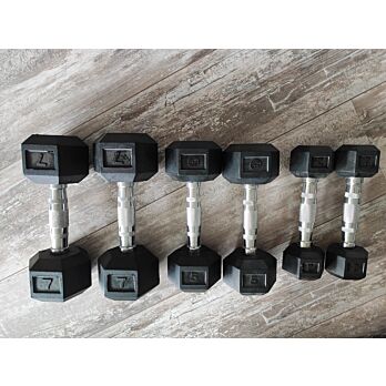 Hexa dumbbellset 2kg, 5kg en 7 kg set TweedeKans