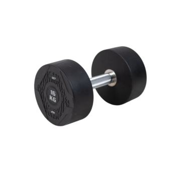MP1012 Ronde rubber dumbbell 16 kg per stuk