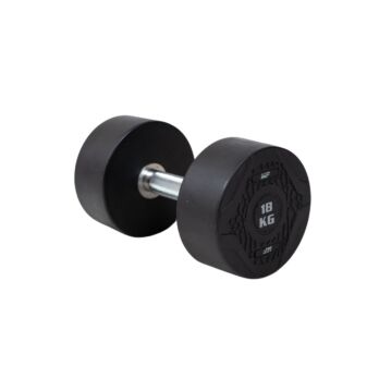 MP1012 Ronde rubber dumbbell 18 kg per stuk