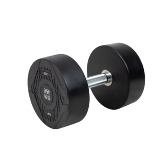 MP1012 Ronde rubber dumbbell 22kg per stuk