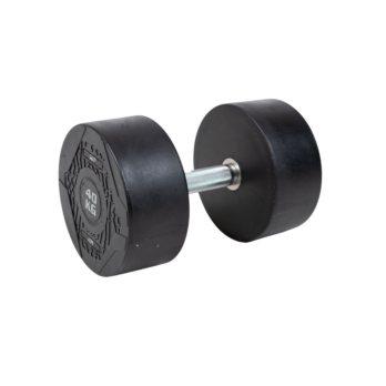 MP1012 Ronde rubber dumbbell 40kg per stuk