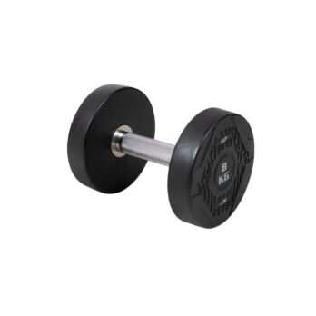 MP1012 Ronde rubber dumbbell 8 kg per stuk