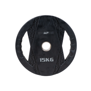 MP2005 Olympische rubber halterschijven 2 grips 15 KG