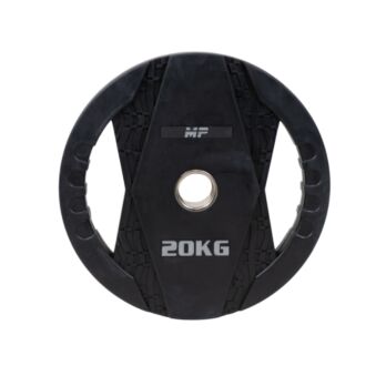 MP2005 Olympische rubber halterschijven 2 grips 20 KG