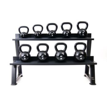 Kettlebell gietijzer 28-40 kg voordeelset incl. opbergrek