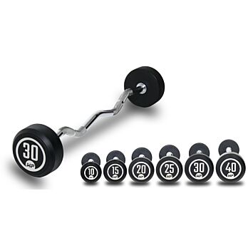 Rubber vaste curl halterstang