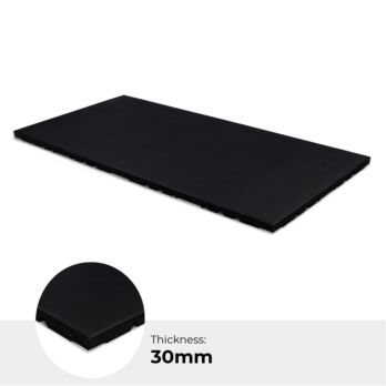 Rubber fitnesstegel Pure Black 30 mm dikte, bestellen vanaf 10 stuks