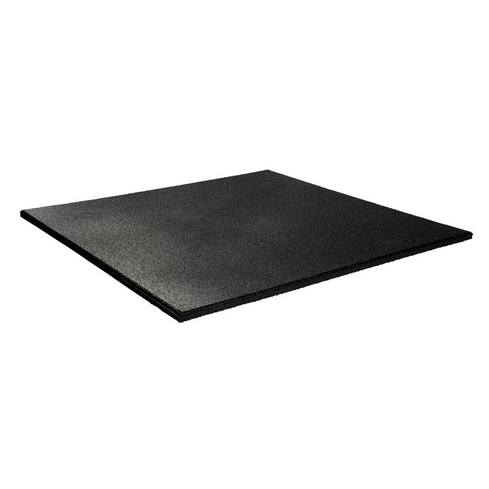 Afbeelding voor de optie Rubber vloertegel zwart:100x100x2 cm, totaal 9 stuks